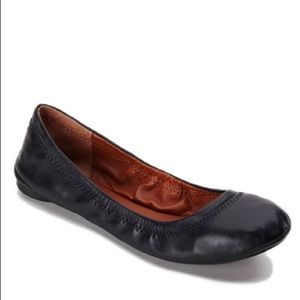 Lucky Brand “Emmie” black leather ballet flats